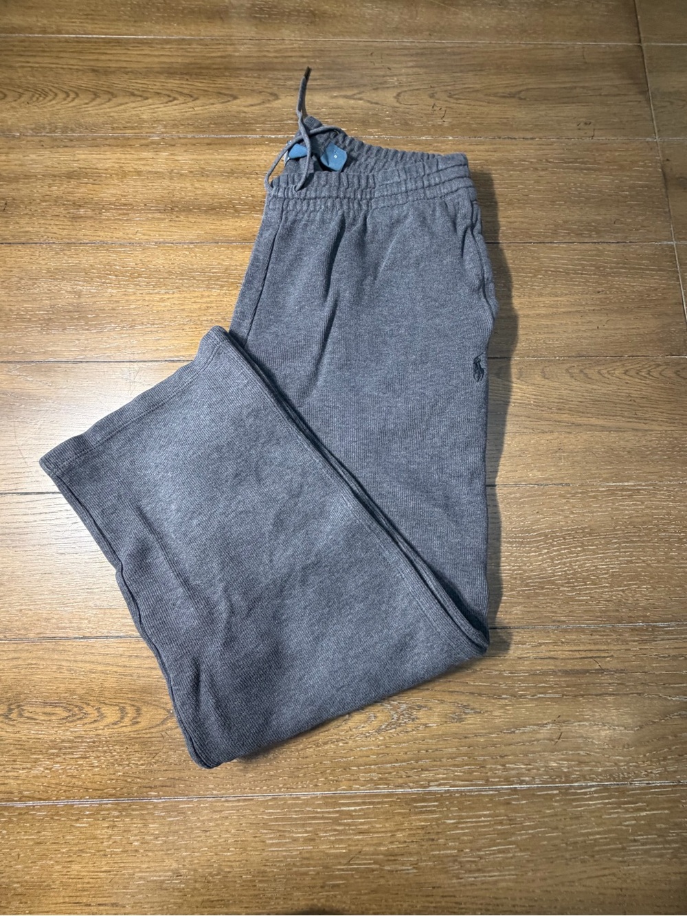 Vintage Men's Gray Knit Sweatpants - Polo by Ralph Lauren size Small